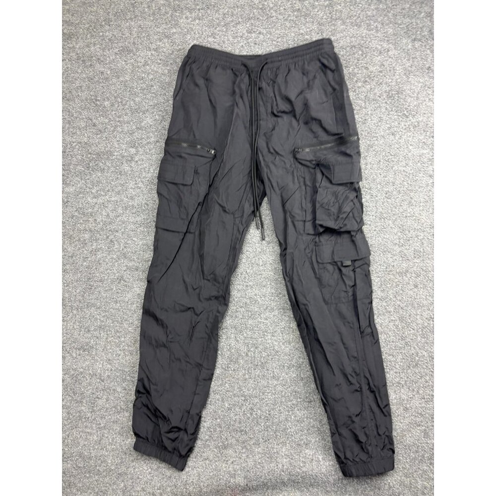 Standard‎ Cloth Cargo Pants Womens M Black Jogger Elastic Waist Lightweight